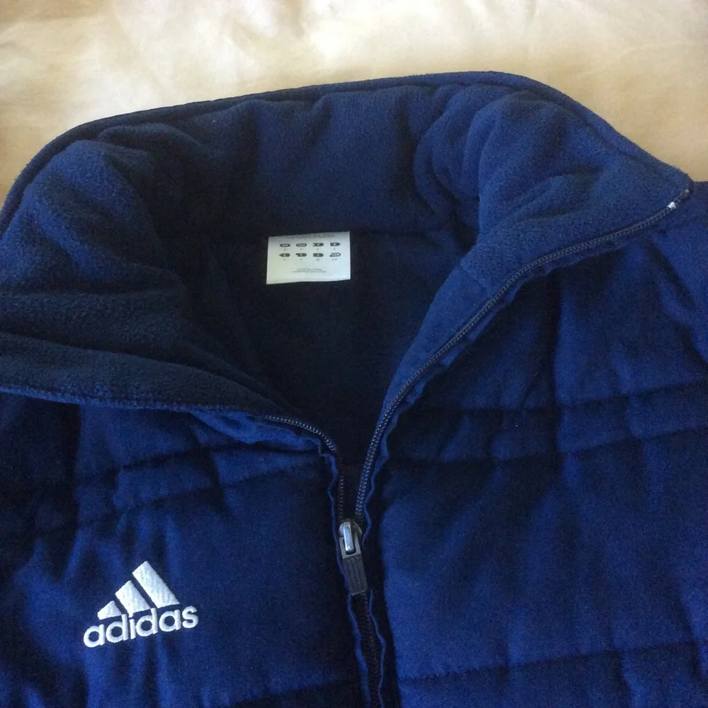 Adidas 06’ Three Stripe Insulated Quilted Puffer Hooded Coat Sz S
